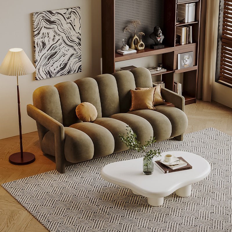 Rest Velvet Sofa,Luxury High quality,white & brown. - MOOAZAA SHOP