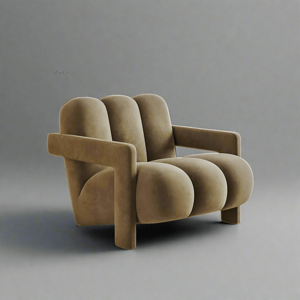 Rest Velvet Sofa,Luxury High quality,white & brown. - MOOAZAA SHOP