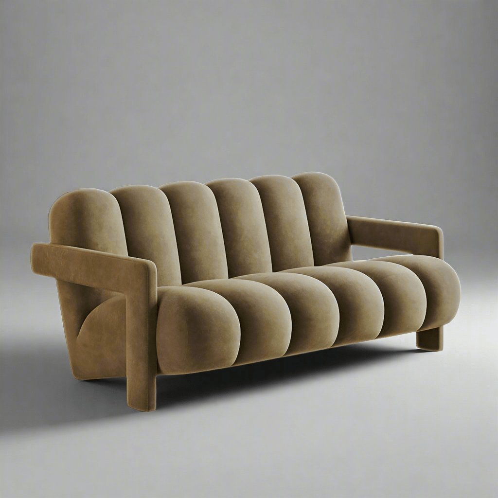 Rest Velvet Sofa,Luxury High quality,white & brown. - MOOAZAA SHOP