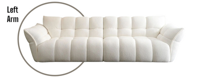 Lily White Modular 3-Seater Couch