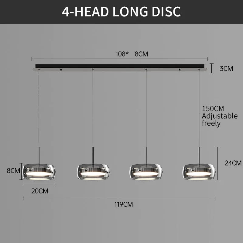 SHINY Glass Restaurant Pendant Light - MOOAZAA 