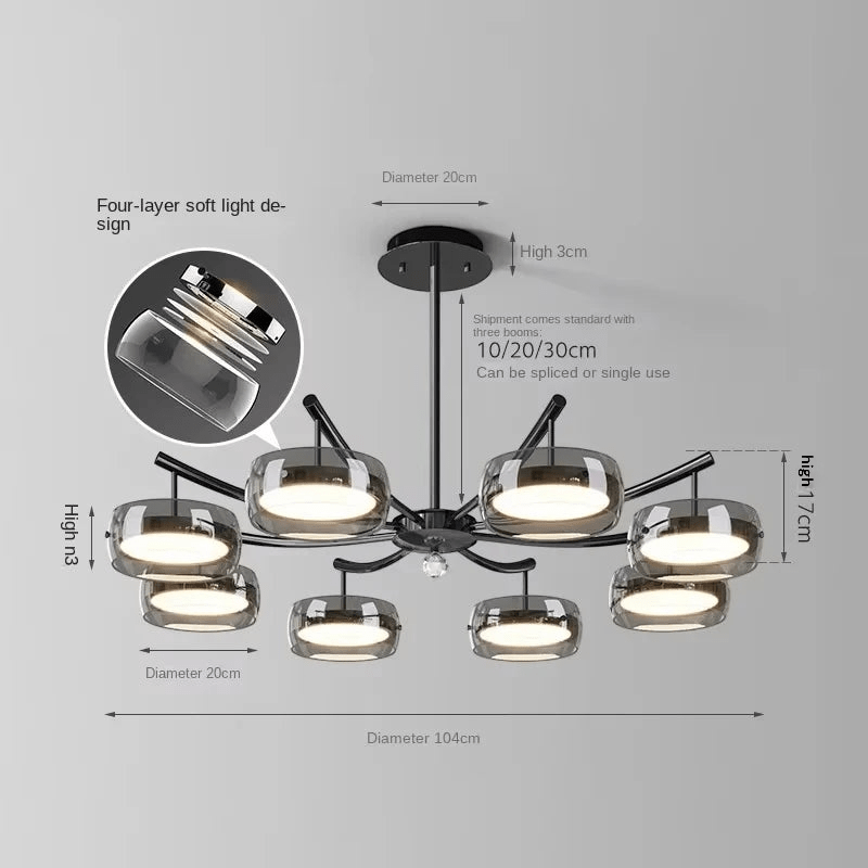 SHINY Glass Restaurant Pendant Light - MOOAZAA SHOP