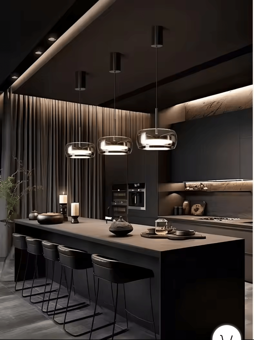 SHINY Glass Restaurant Pendant Light - MOOAZAA 