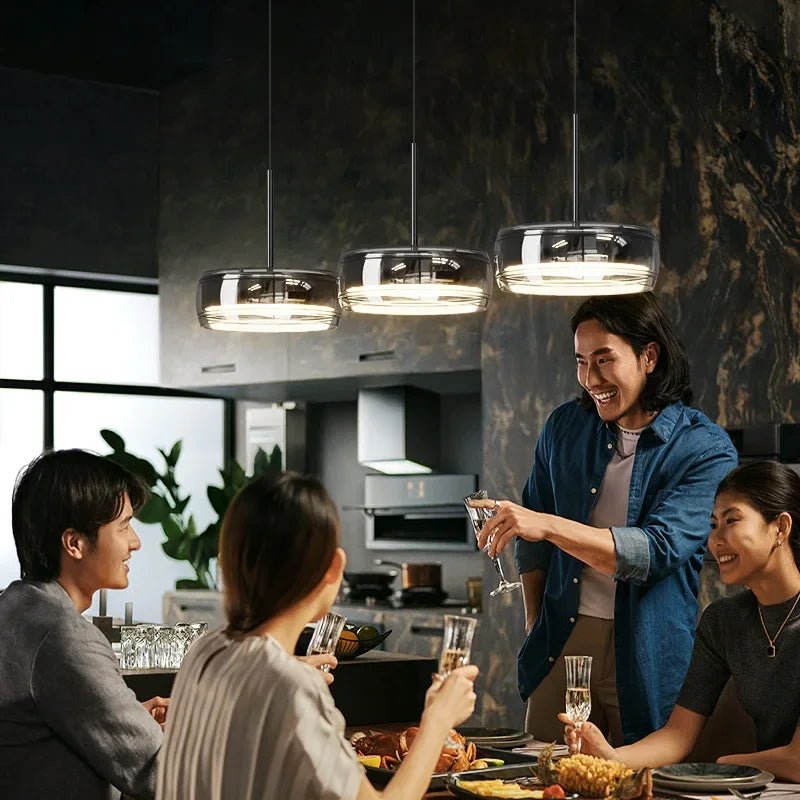 SHINY Glass Restaurant Pendant Light - MOOAZAA 