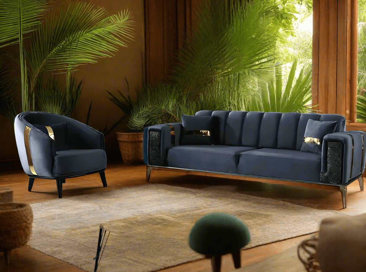 The Lyon Sofa sets in Luxury Velvets - MOOAZAA SHOP