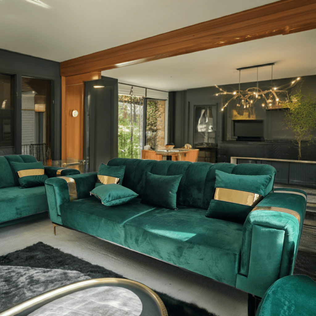 The Lyon Sofa sets in Luxury Velvets - MOOAZAA