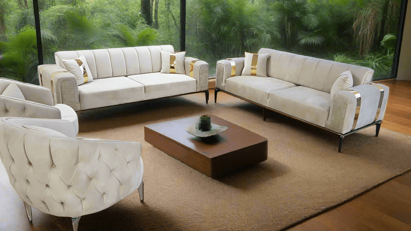 The Lyon Sofa sets in Luxury Velvets - MOOAZAA SHOP