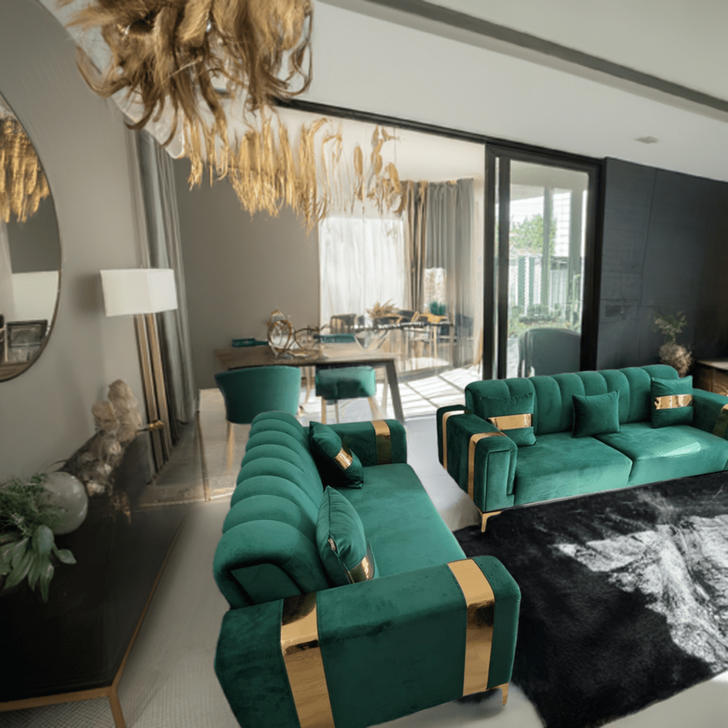 The Lyon Sofa sets in Luxury Velvets - MOOAZAA