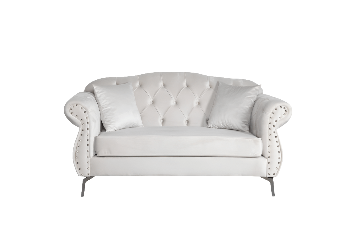 The New Chesterfield Sofa sets in Luxury Light Cream Velvet - MOOAZAA SHOP