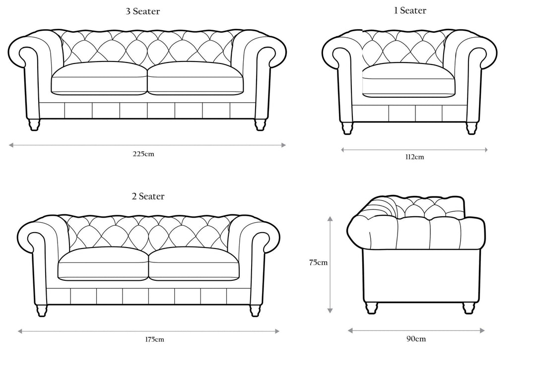 The New Chesterfield Sofas Sets in Luxury Grey Velvet,Express Delivery - MOOAZAA SHOP