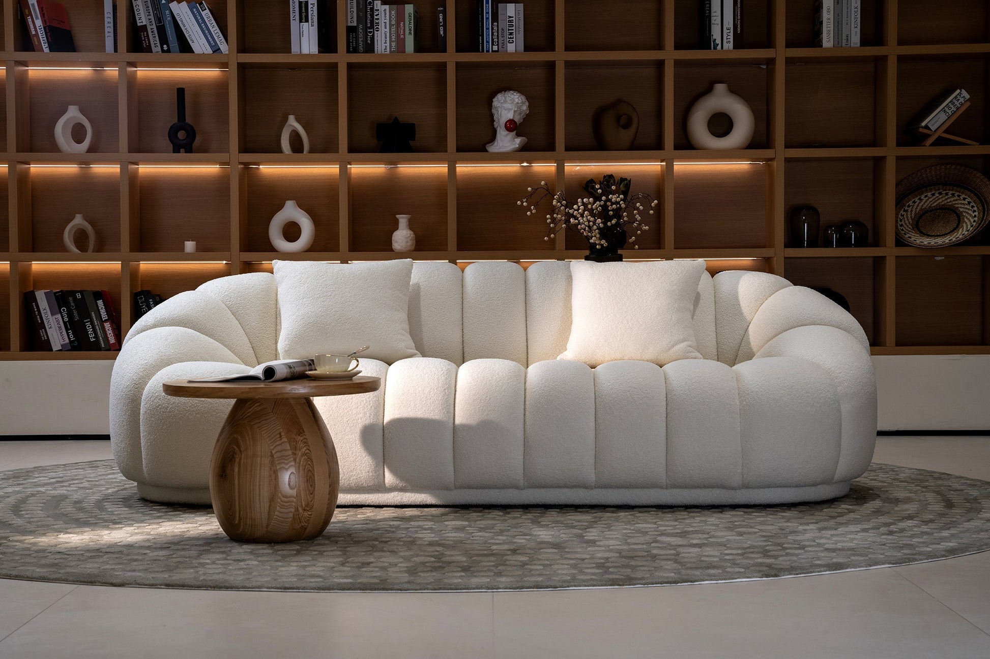 The Pumpkin Modern Three - Seater Sofa - MOOAZAA