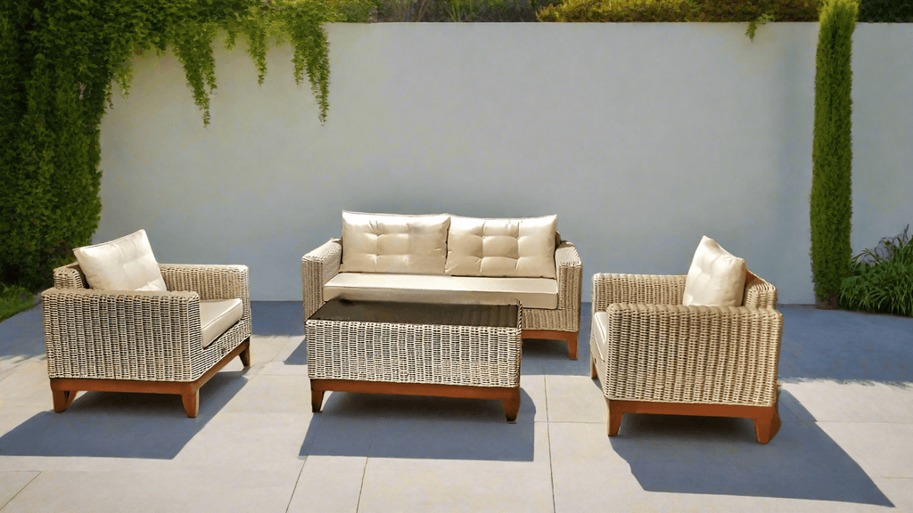 The Quartzite Garden Suite Rattan Sofas Set - MOOAZAA SHOP