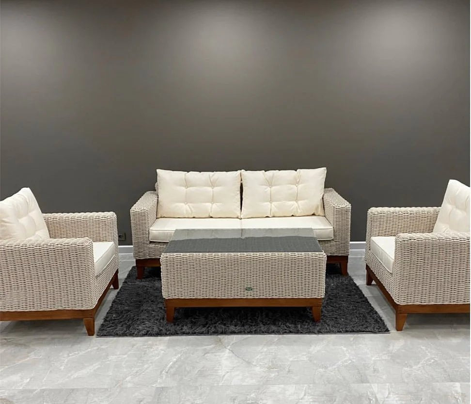 The Quartzite Garden Suite Rattan Sofas Set - MOOAZAA 