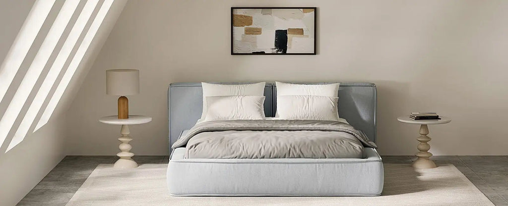 THE QUEEN Morden Fabric Upholstery Bed - MOOAZAA