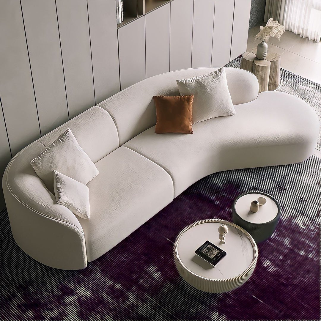 The Richmond Corner Sofa in Luxury Light Cream Velvet - MOOAZAA SHOP