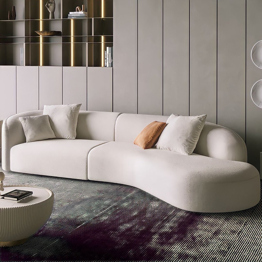 The Richmond Corner Sofa in Luxury Light Cream Velvet - MOOAZAA SHOP