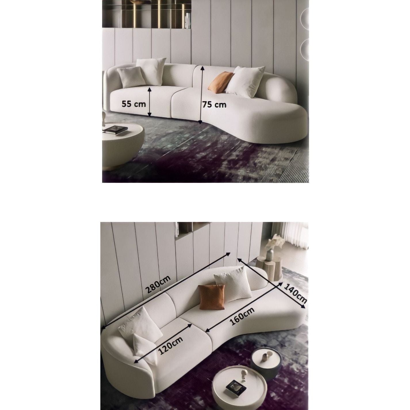 The Richmond Corner Sofa in Luxury Light Cream Velvet - MOOAZAA SHOP