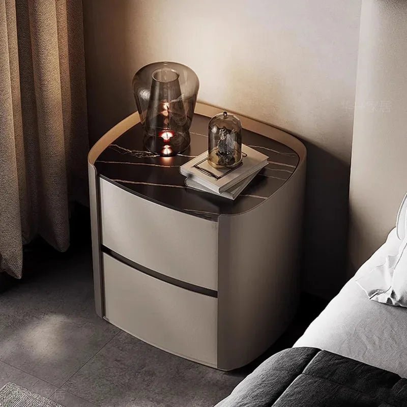 The Smoky Rain Wood Bedside Table - MOOAZAA SHOP