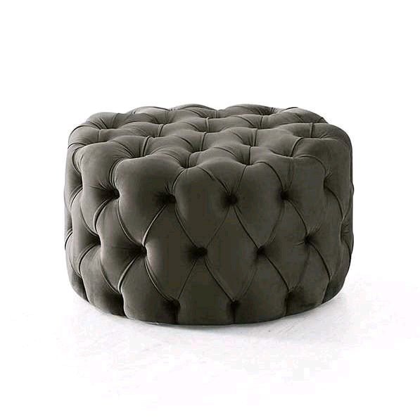 The U - Shaped Rocky Chesterfield Dark Grey Velvet Corner Sofa - MOOAZAA