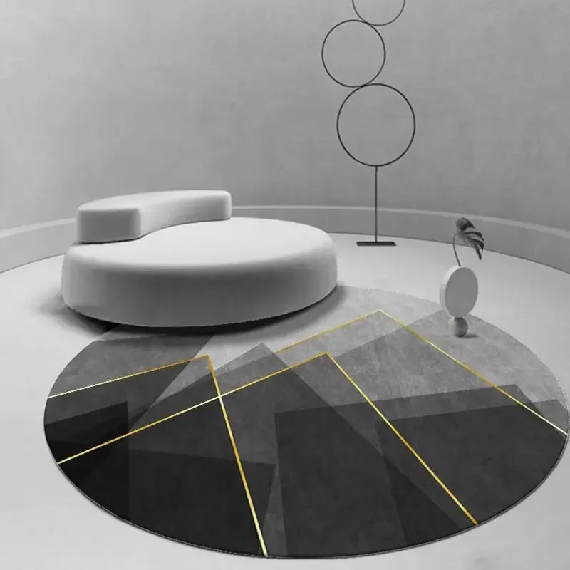 TRICIA Rounded Velvet Rug - MOOAZAA