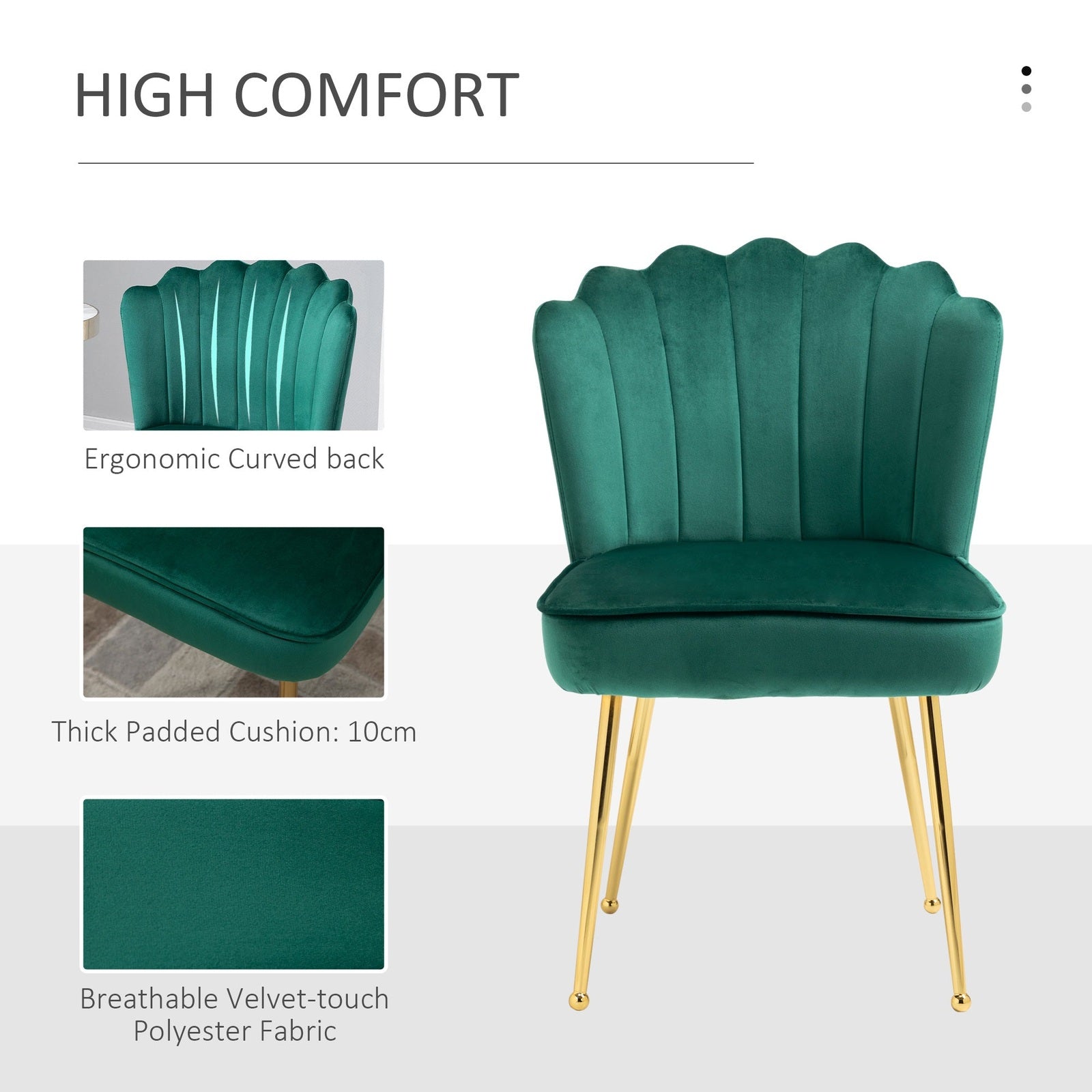Velvet - Feel Shell Luxe Accent Chair - MOOAZAA