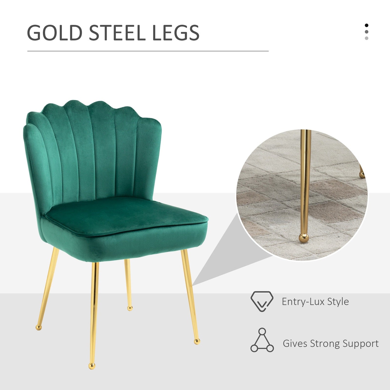 Velvet - Feel Shell Luxe Accent Chair - MOOAZAA