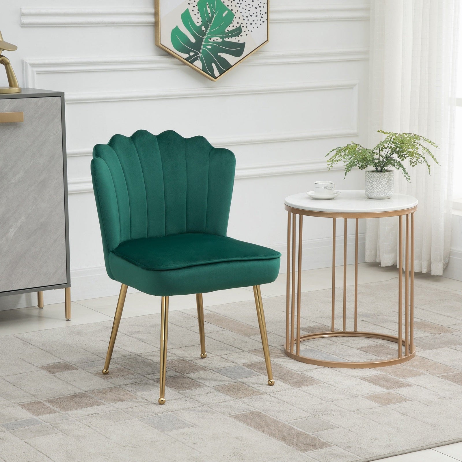 Velvet - Feel Shell Luxe Accent Chair - MOOAZAA