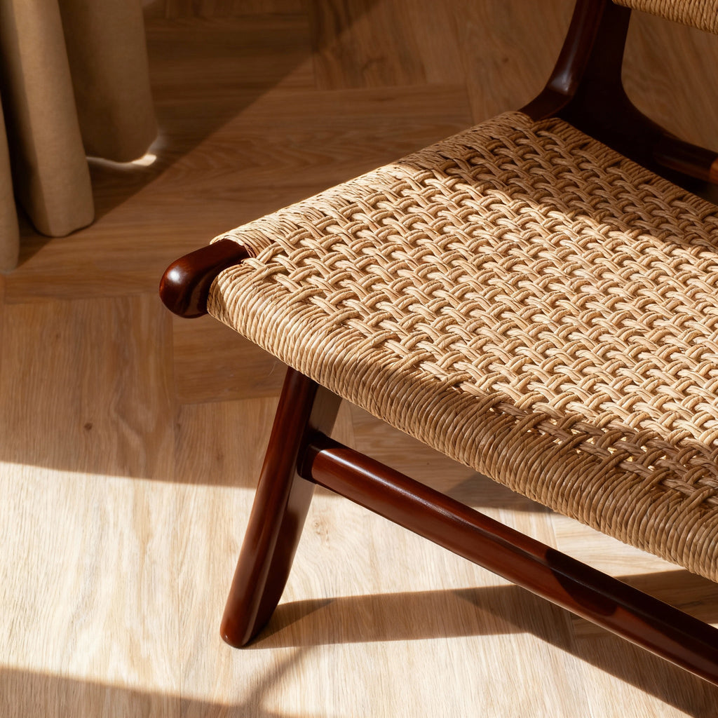 Zara Chocolate Rattan Accent Chair - MOOAZAA