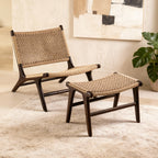 Zara Chocolate Rattan Accent Chair - MOOAZAA