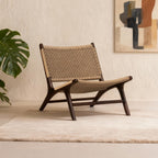 Zara Chocolate Rattan Accent Chair - MOOAZAA