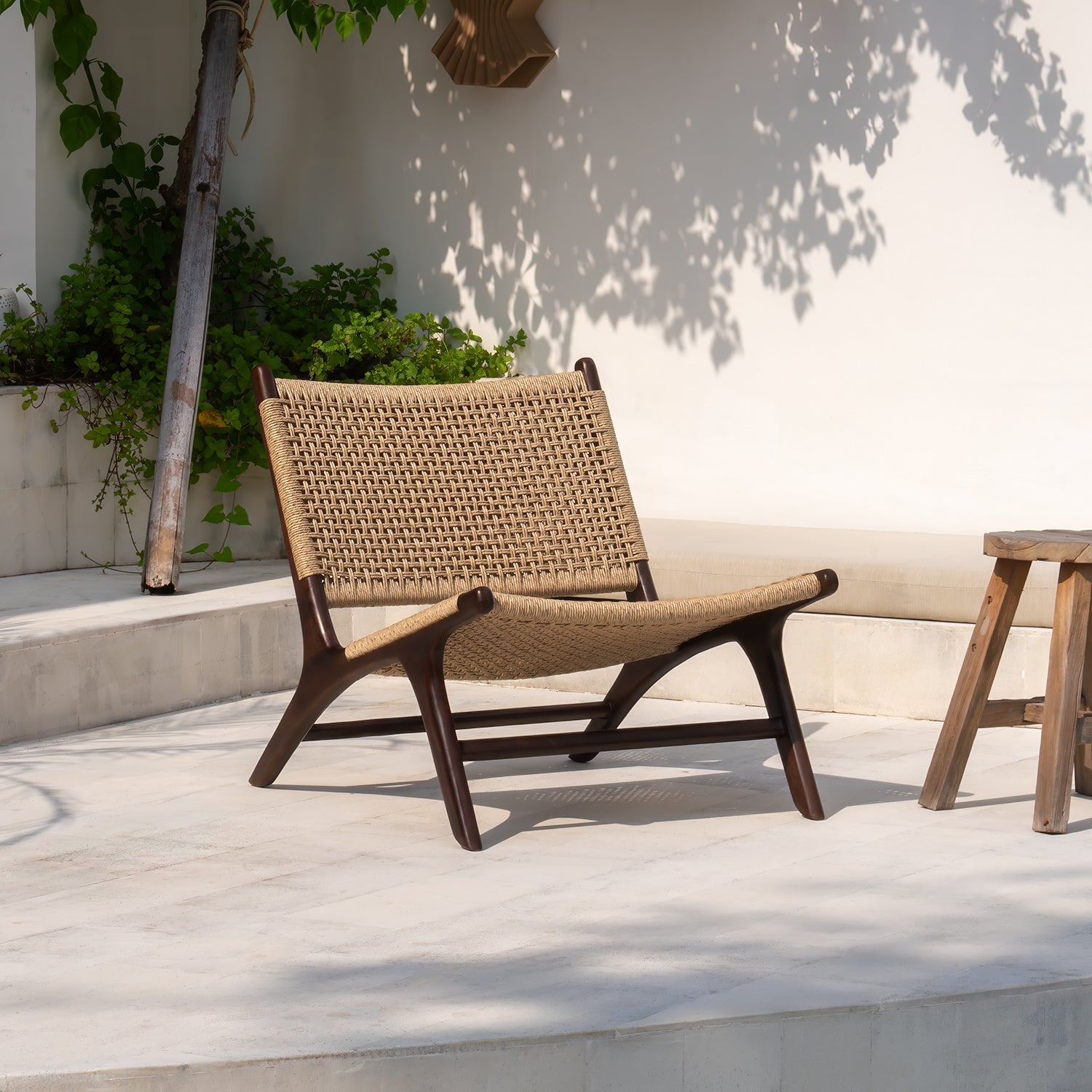 Zara Chocolate Rattan Accent Chair - MOOAZAA