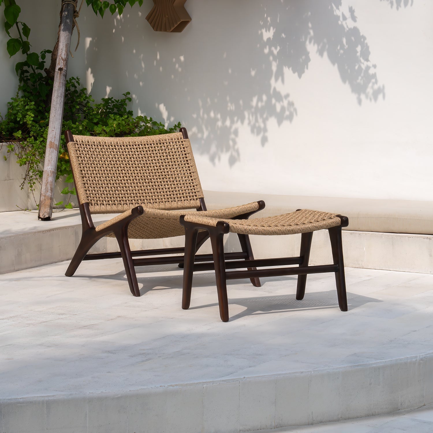 Zara Chocolate Rattan Accent Chair - MOOAZAA