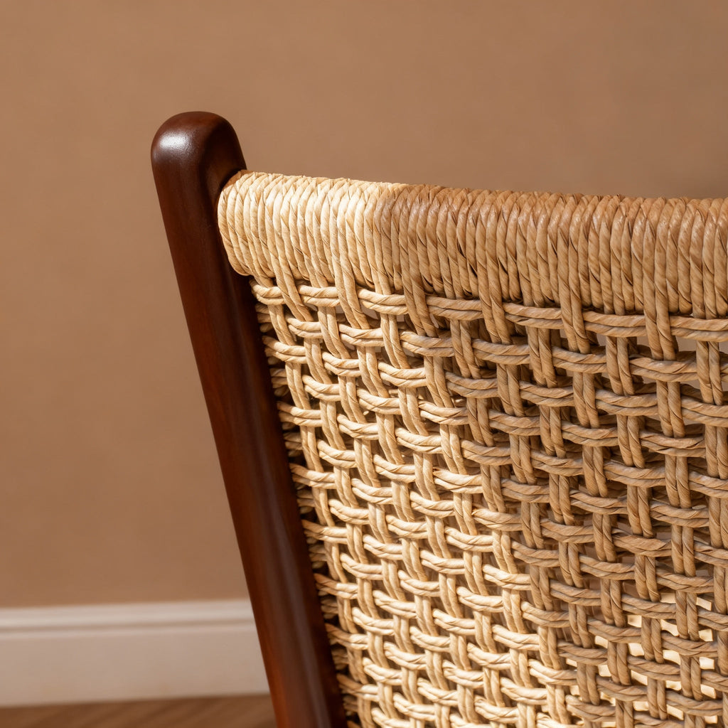 Zara Chocolate Rattan Accent Chair - MOOAZAA