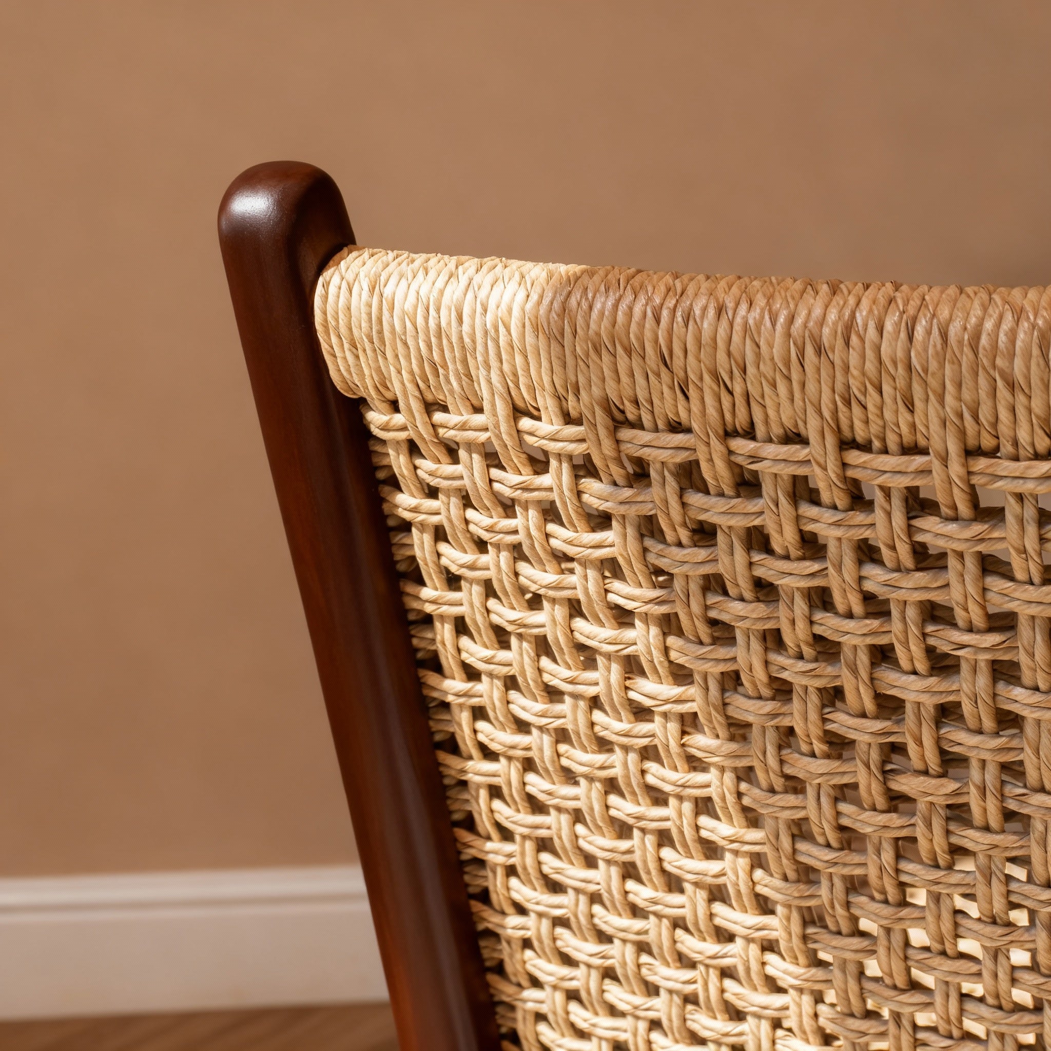 Zara Chocolate Rattan Accent Chair - MOOAZAA